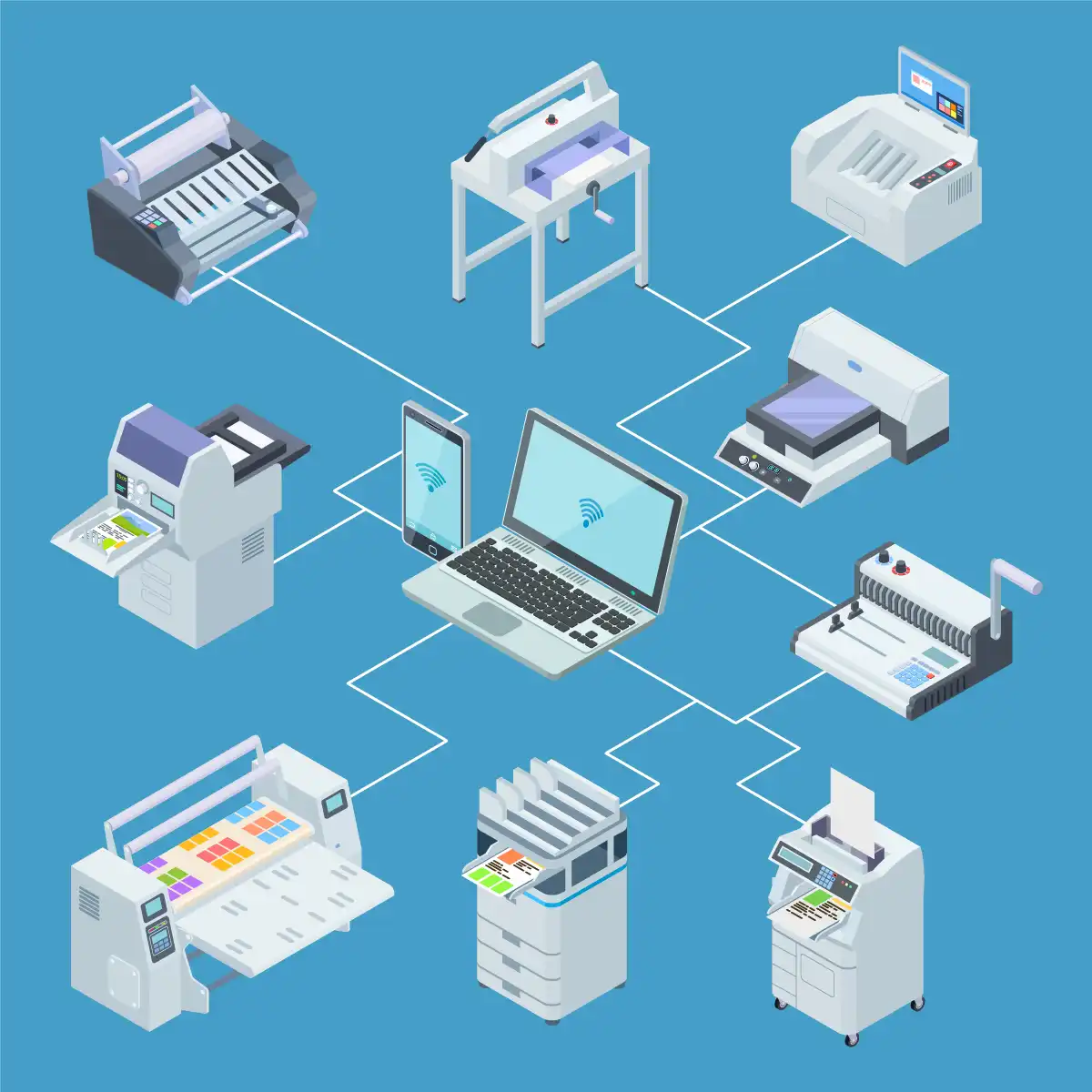managed print services printers and copiers networked